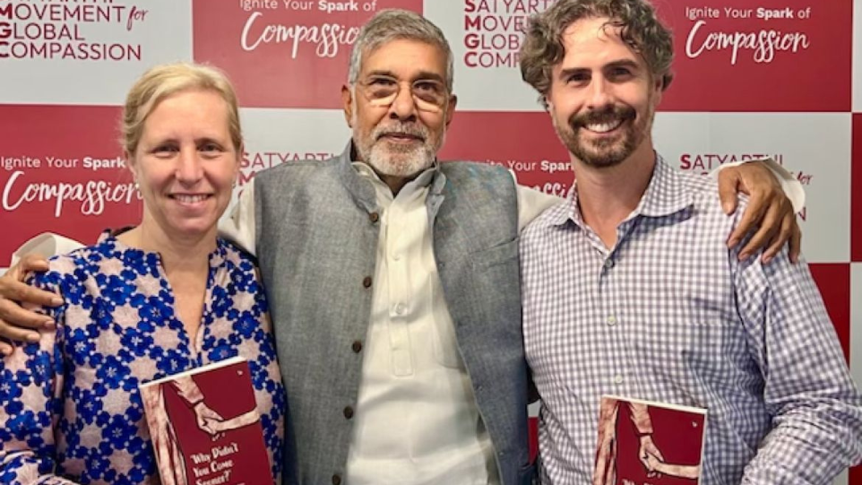 Nina Smith, Kailash Satyarthi and Jon Jacoby. Photo credit: GoodWeave International 